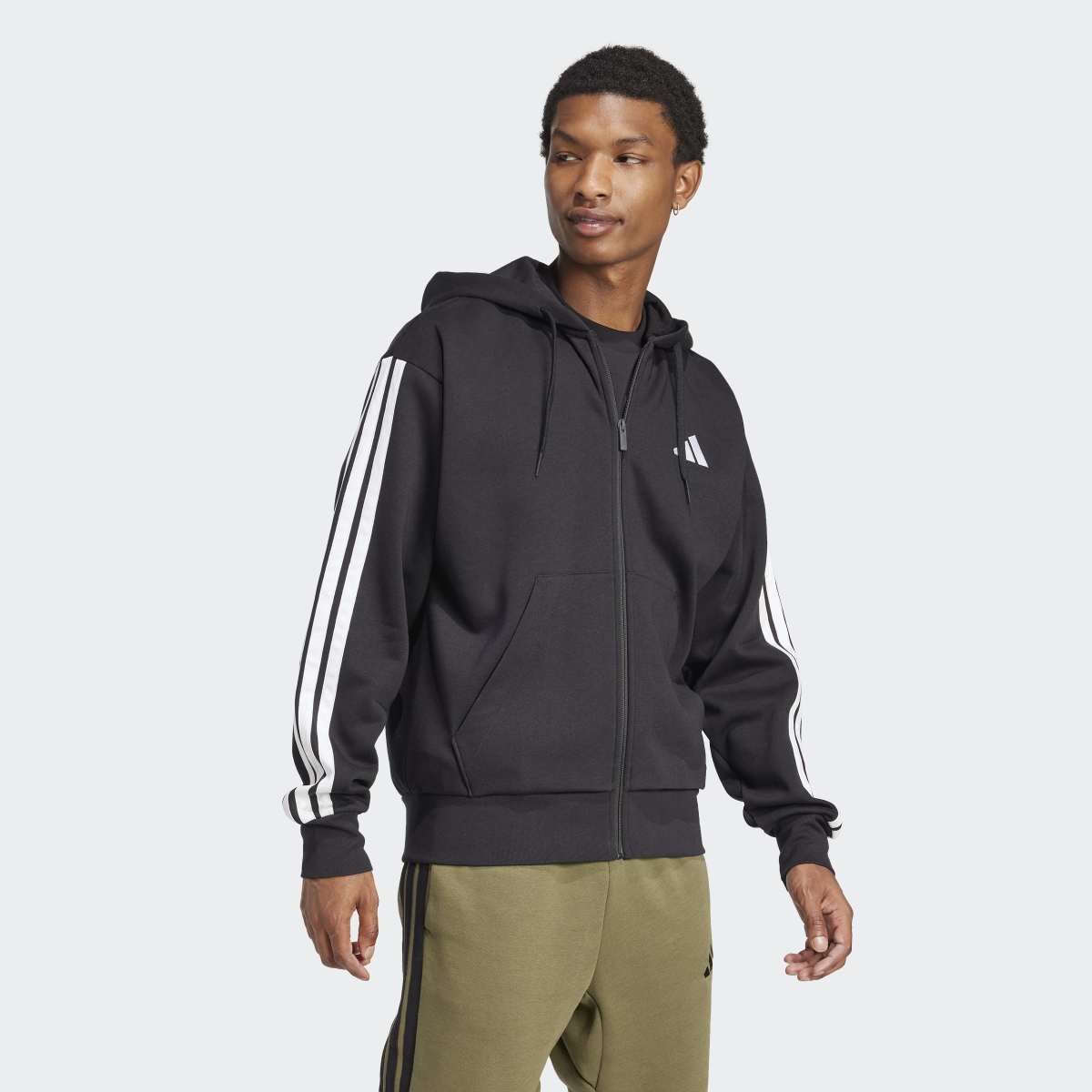Sweatshirt Essentials Fleece 3 faixas Preto-3