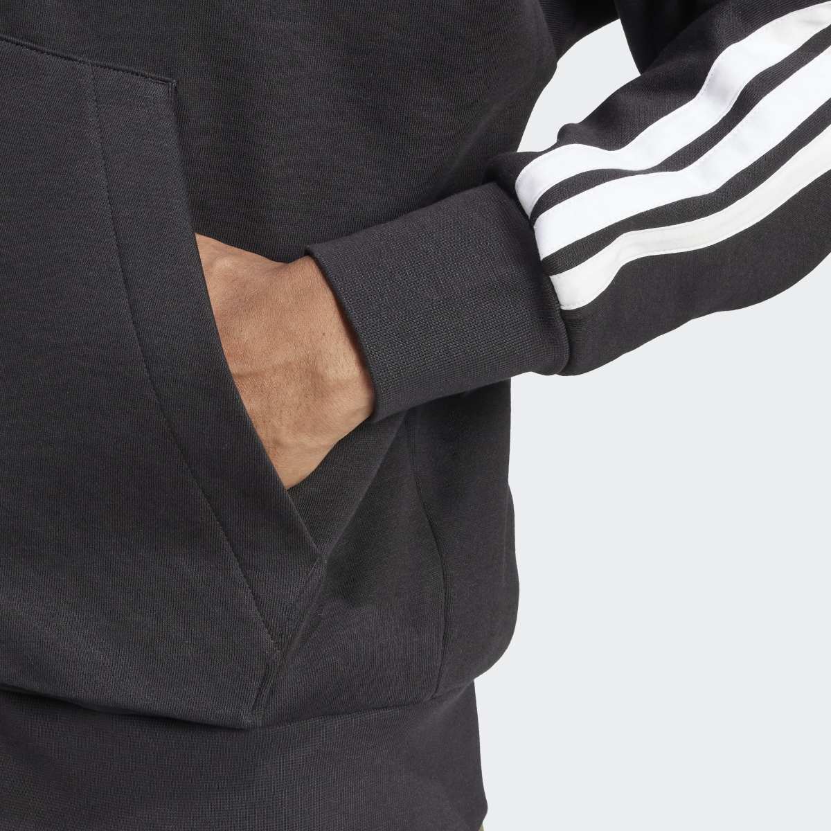 Sweatshirt Essentials Fleece 3 faixas Preto-5