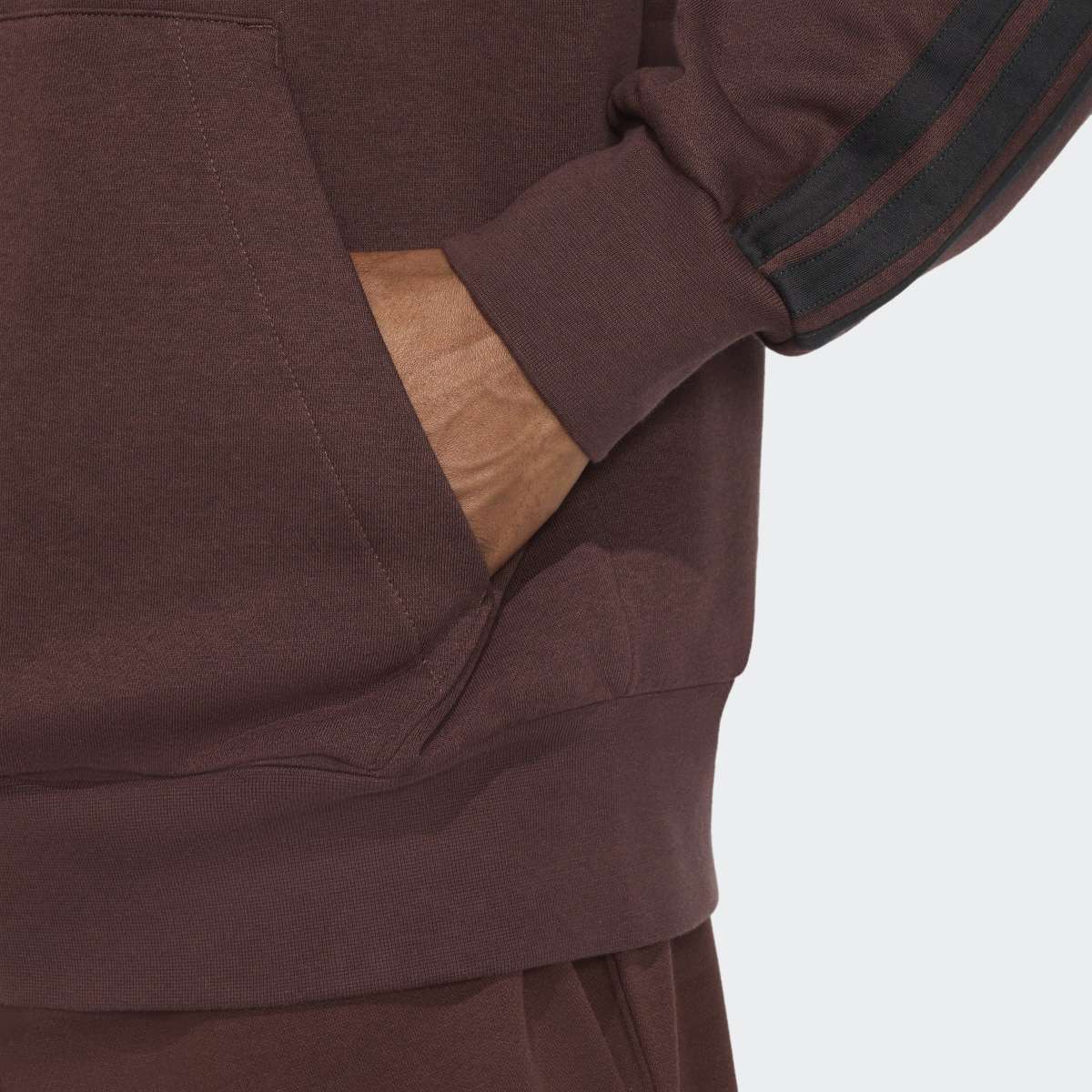 Sweatshirt Essentials Fleece 3 faixas Castanho-4