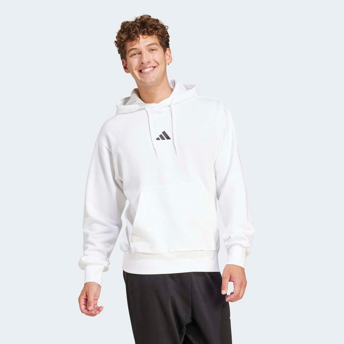 Sweatshirt de Homem Essentials Feelcozy Fleece Branco-1