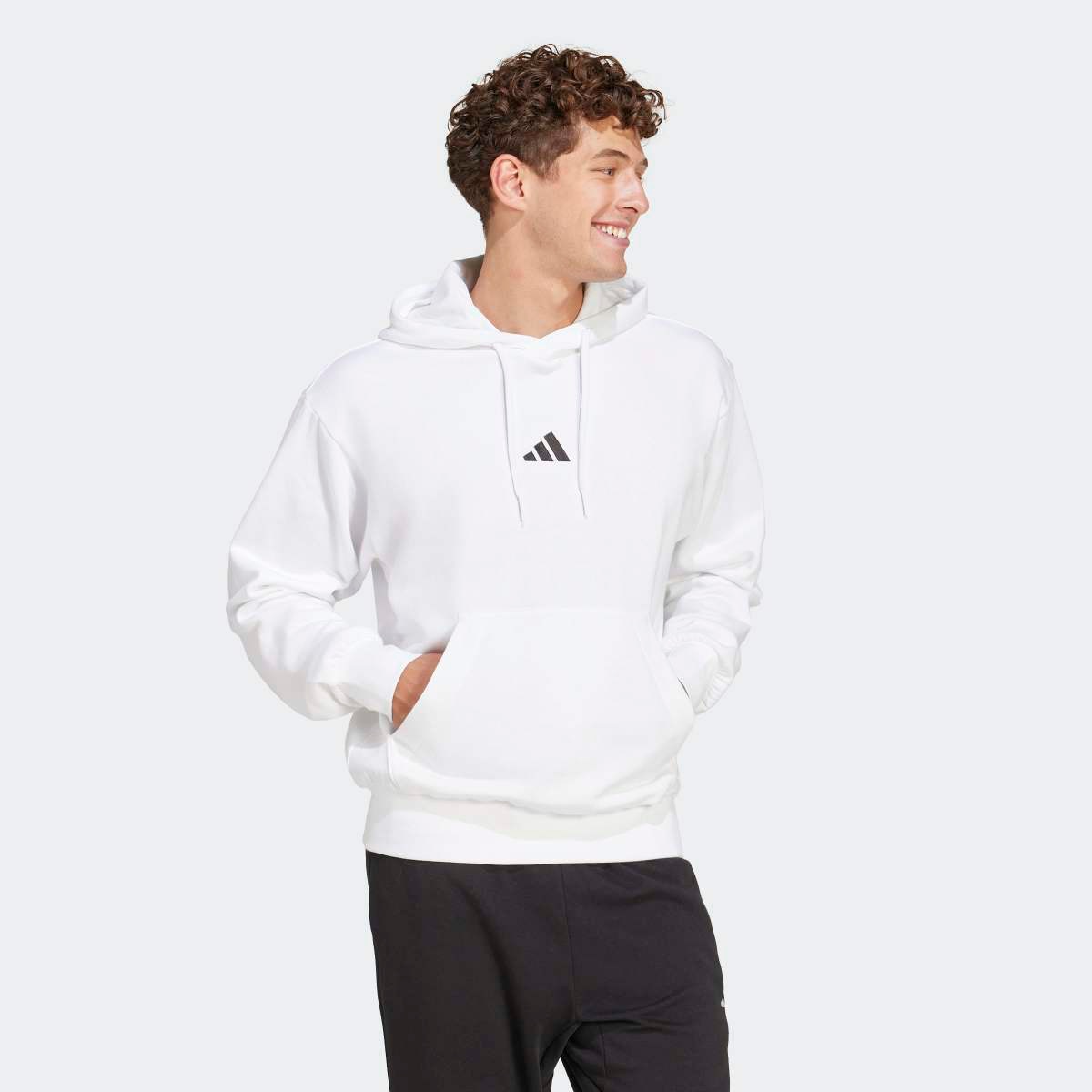 Sweatshirt de Homem Essentials Feelcozy Fleece Branco-3