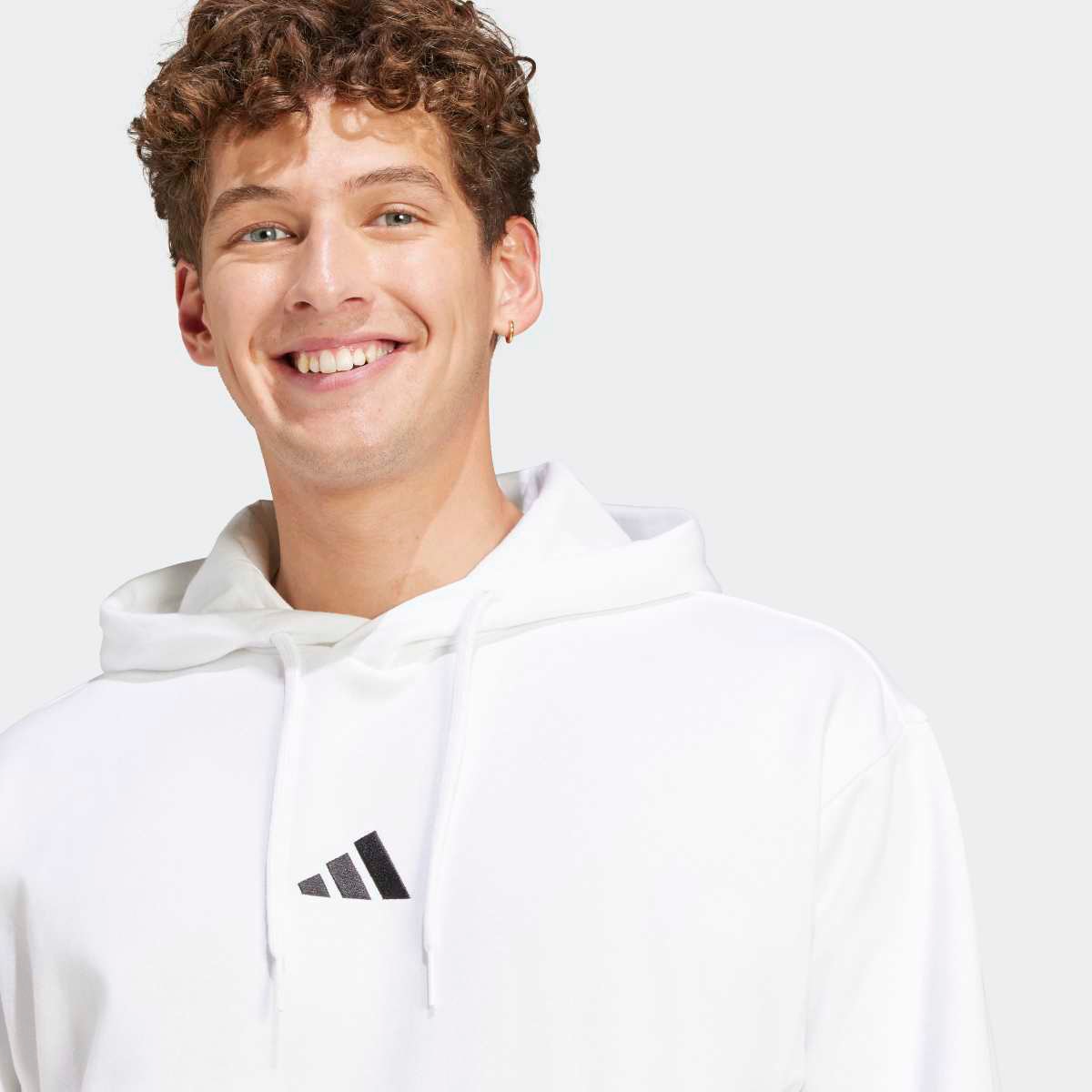 Sweatshirt de Homem Essentials Feelcozy Fleece Branco-4