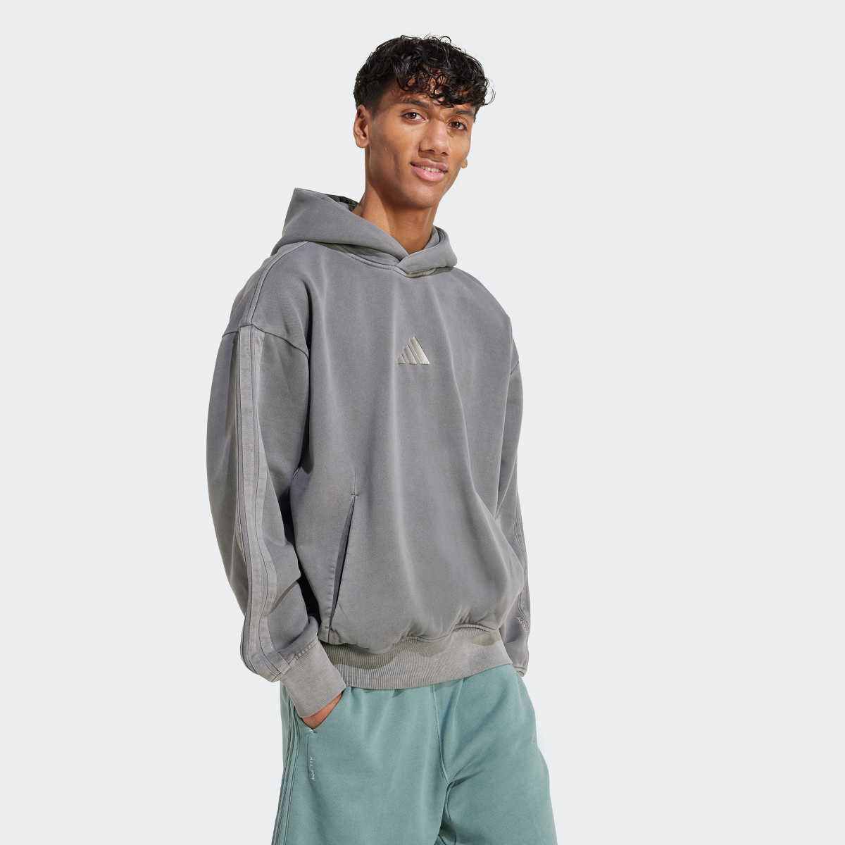 Sweatshirt de Homem All SZN Fleece Washed Preto-3