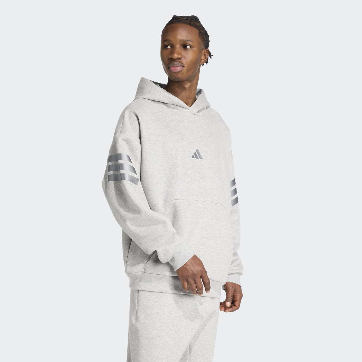 Sweatshirt de Homem Future Icons 3 Faixas Cinzento-3