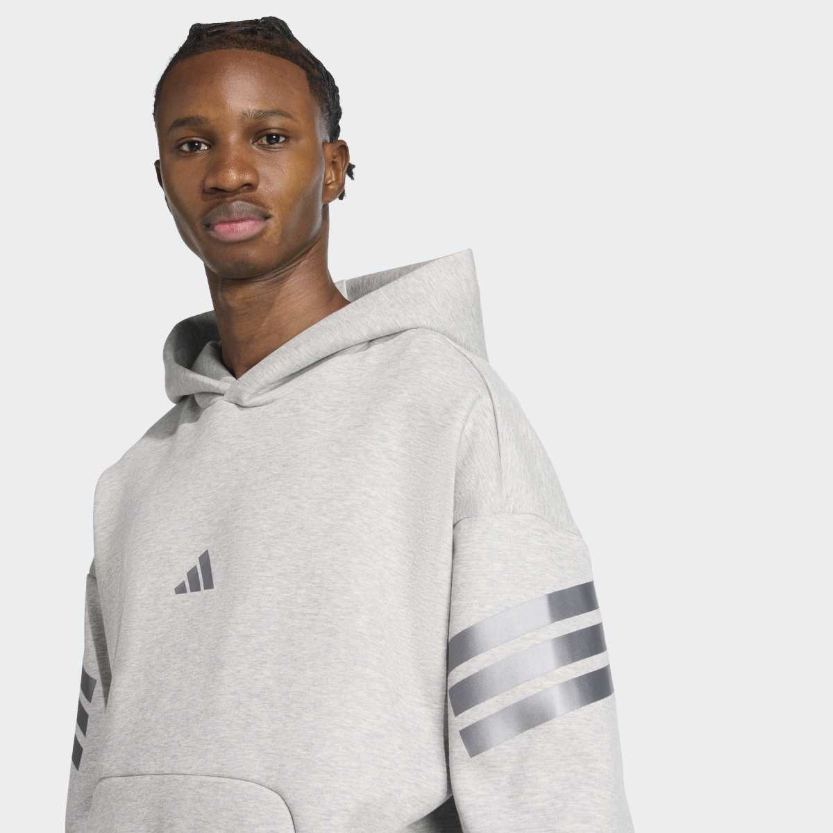 Sweatshirt de Homem Future Icons 3 Faixas Cinzento-5