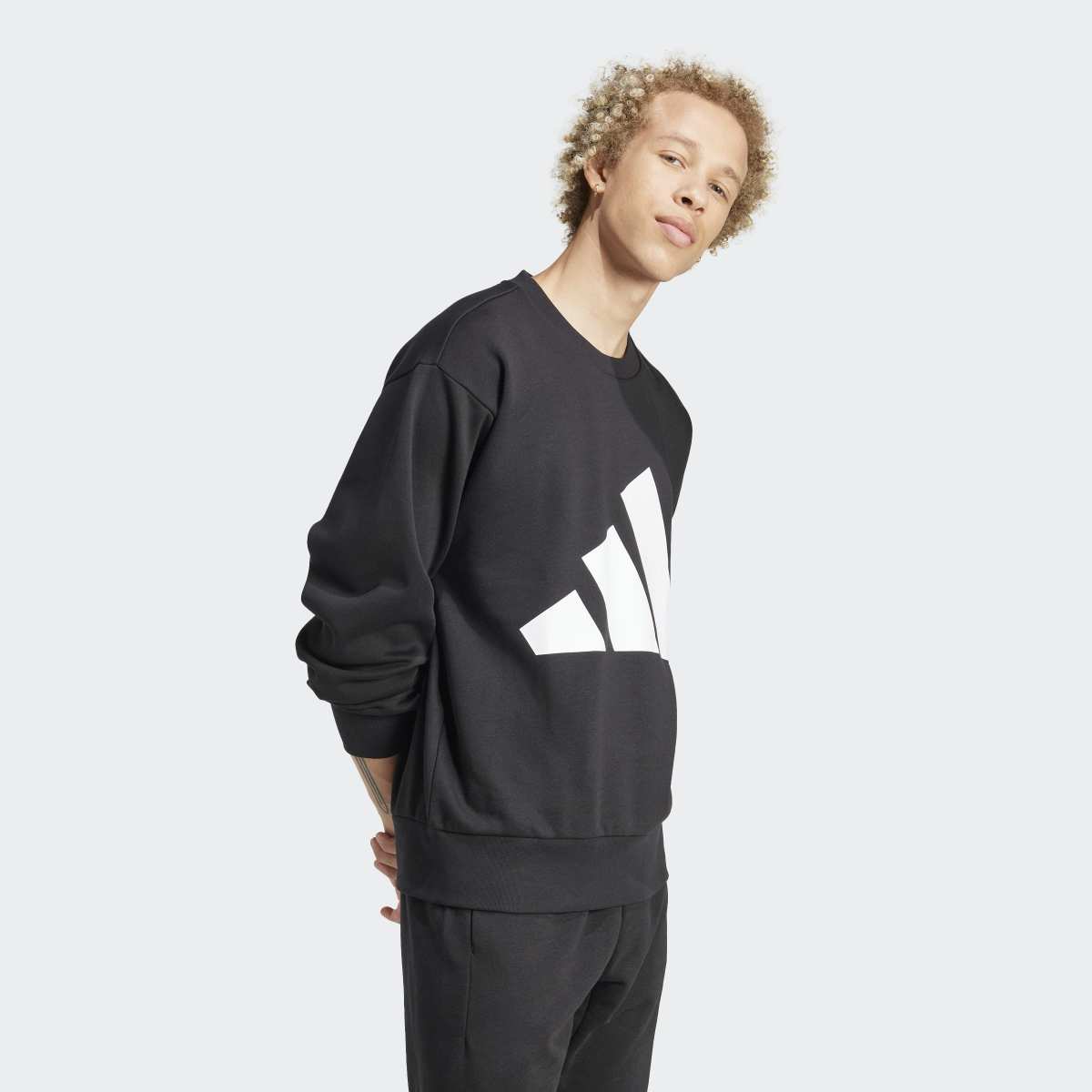 Sweatshirt de Homem Essentials Big Logo Fleece Preto-3
