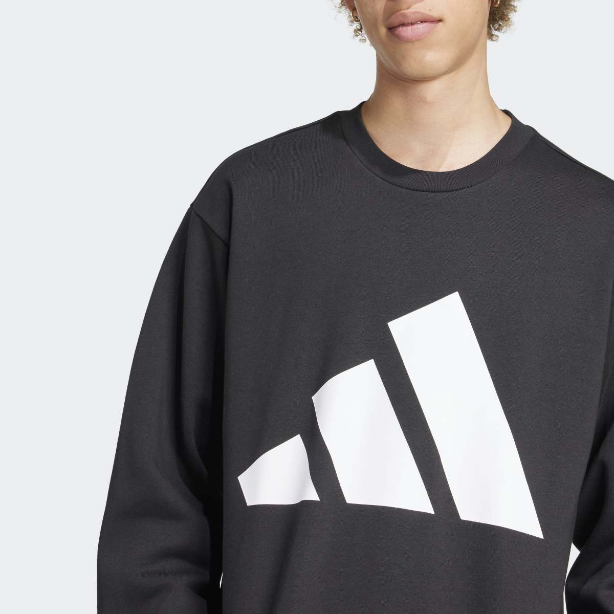 Sweatshirt de Homem Essentials Big Logo Fleece Preto-4