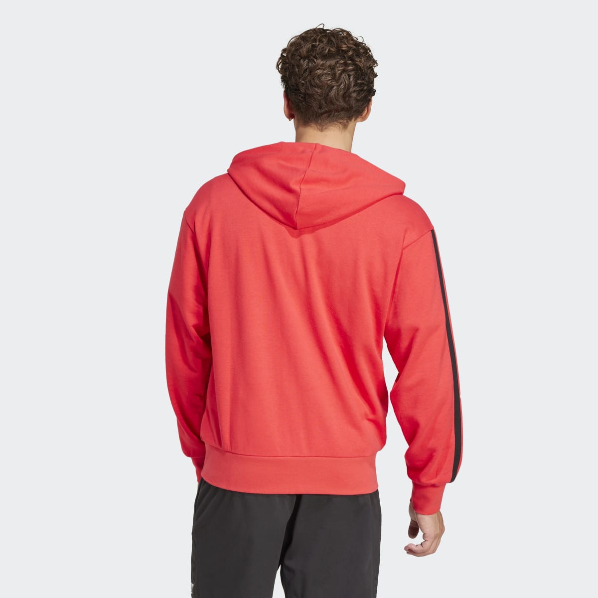 Sweatshirt de Homem Essentials French Terry 3 Faixas Vermelho-2