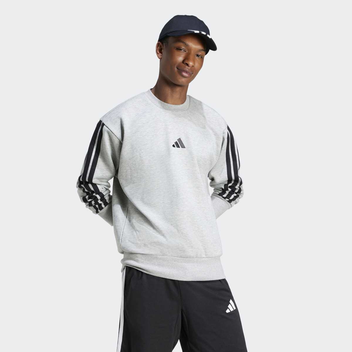 Sweatshirt de homem Essentials adidas Cinzento-3