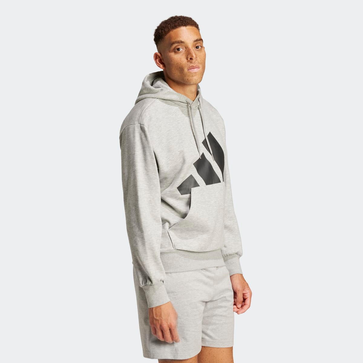 Sweatshirt de Homem Essentials Big Logo Fleece Cinzento-3