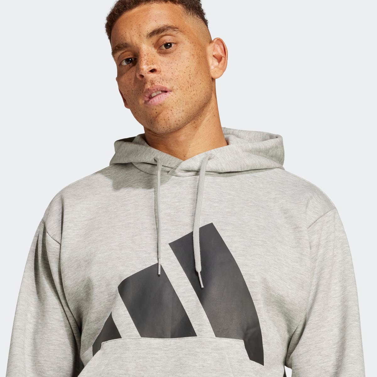 Sweatshirt de Homem Essentials Big Logo Fleece Cinzento-4