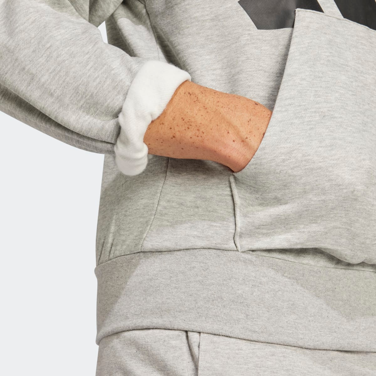 Sweatshirt de Homem Essentials Big Logo Fleece Cinzento-5