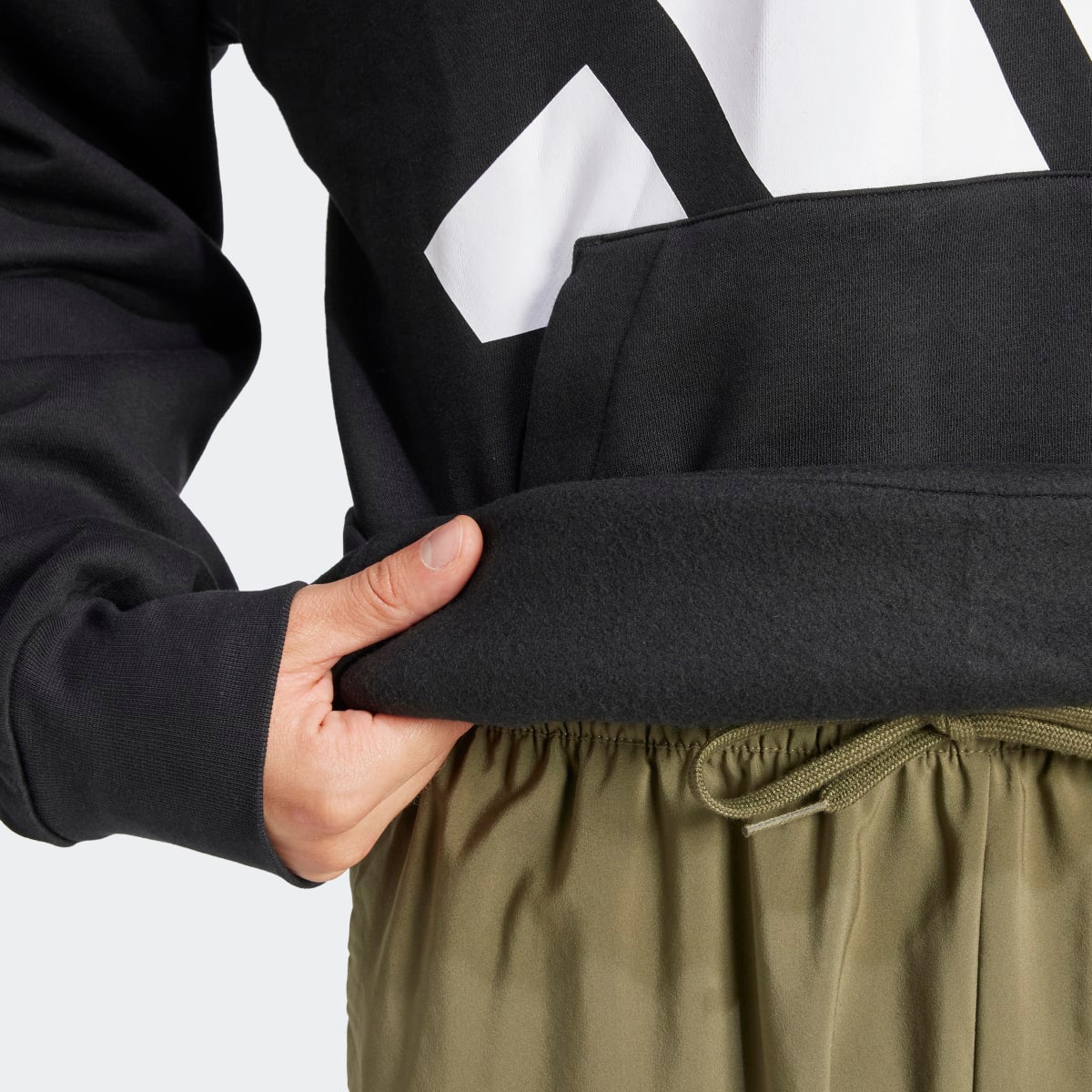 Sweatshirt de Homem Essentials Big Logo Fleece Preto-4