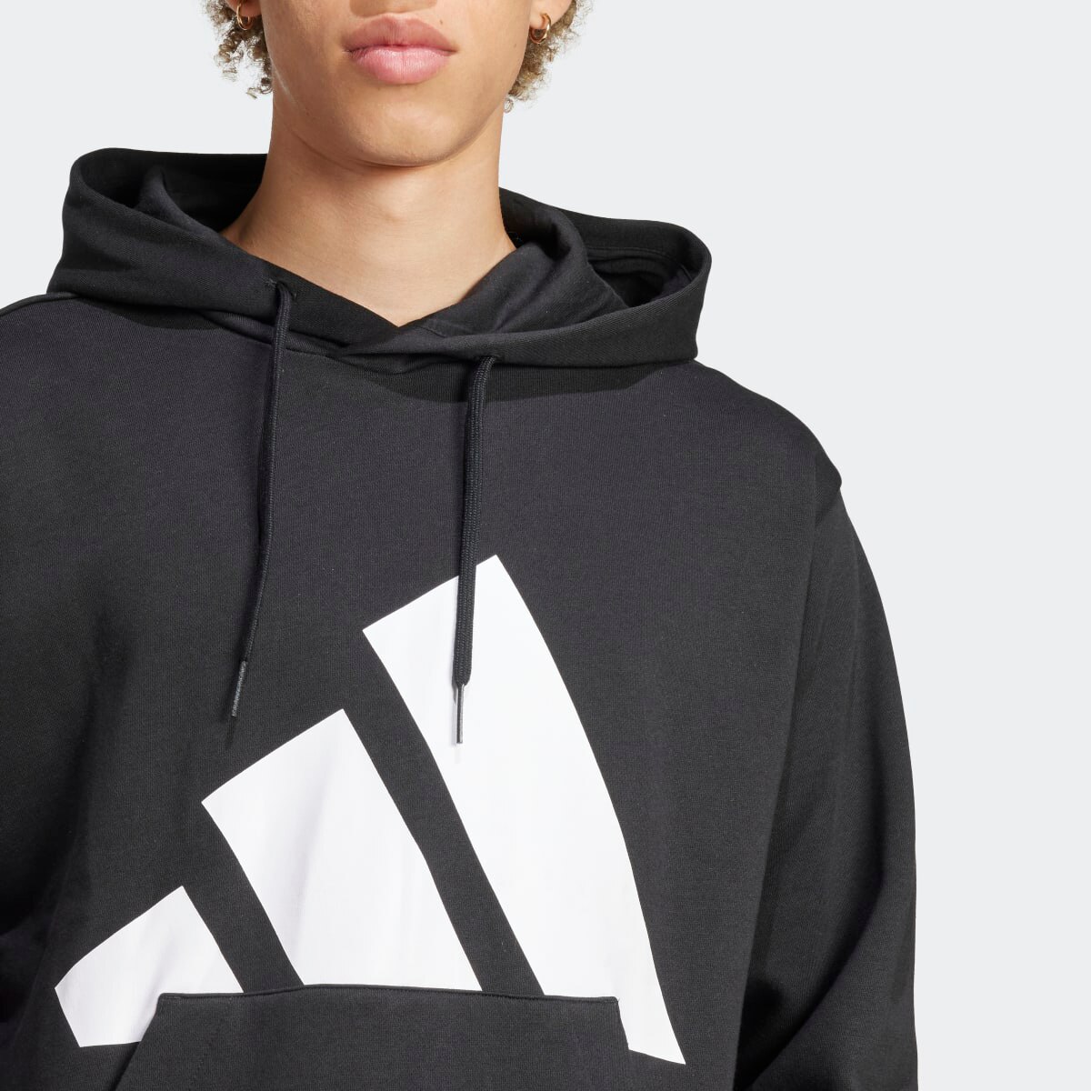 Sweatshirt de Homem Essentials Big Logo Fleece Preto-5