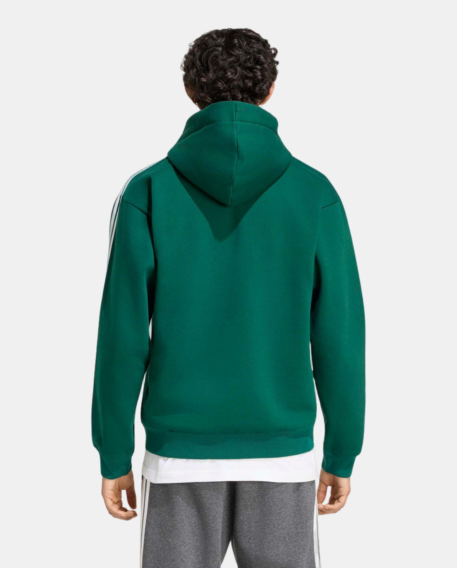 Sweatshirt de Homem Essentials 3-Stripes Fleece Adidas Verde-2