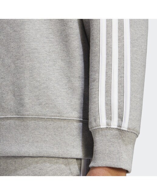 Sweatshirt de Mulher Essentials 3 Faixas Cinzento-3
