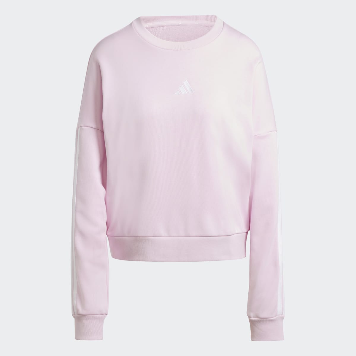 Sweatshirt de Mulher Essentials French Terry 3 Faixas Rosa-5