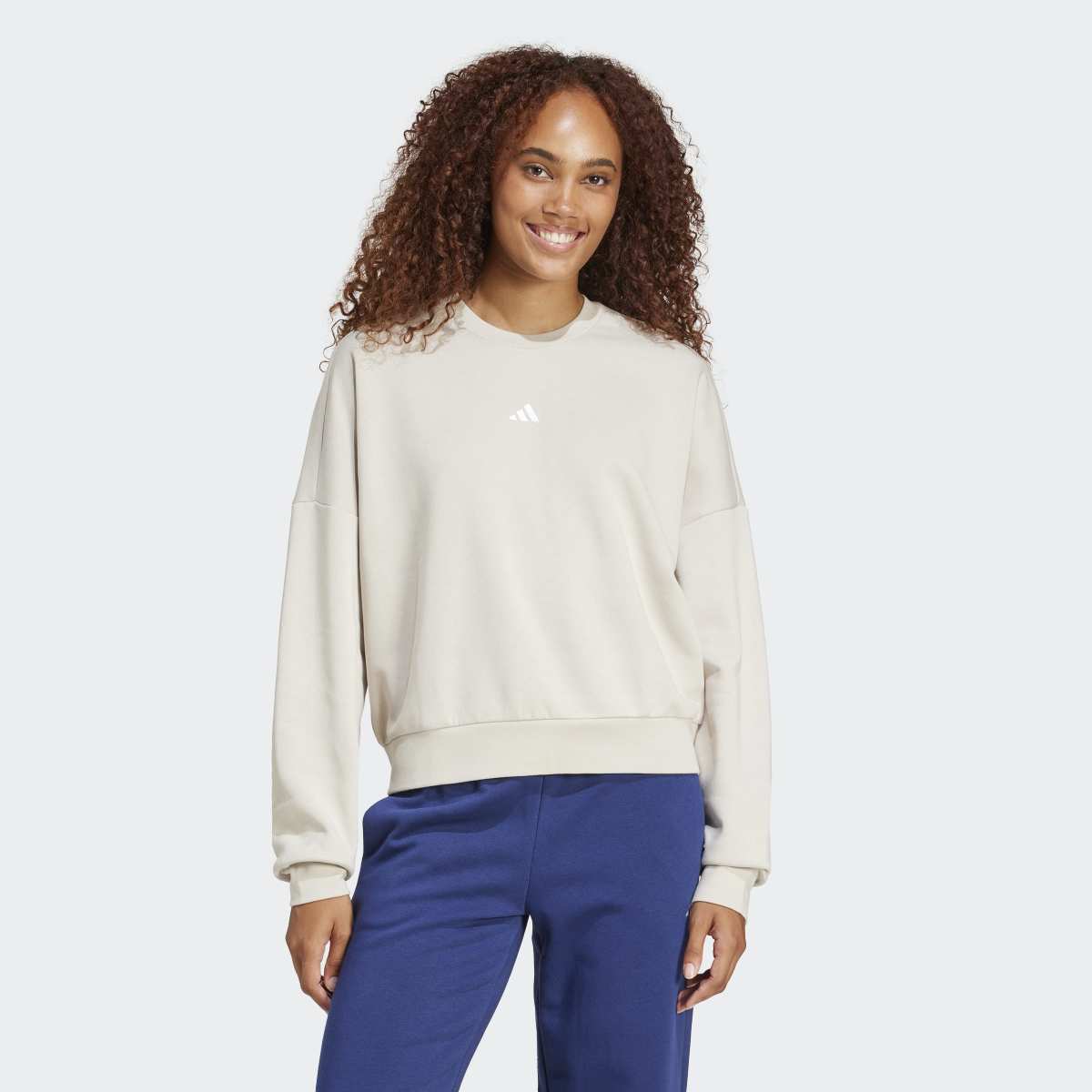 Sweatshirt de Mulher Essentials Small Logo Feelcozy Bege-1
