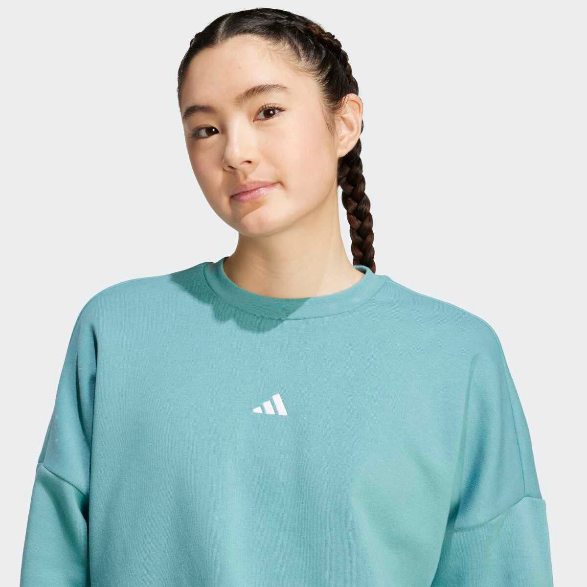 Sweatshirt de Mulher Essentials Small Logo Feelcozy Turquesa-5