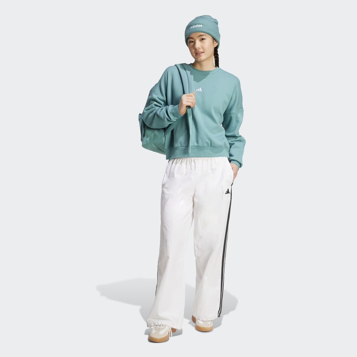 Sweatshirt de Mulher Essentials Small Logo Feelcozy Turquesa-6