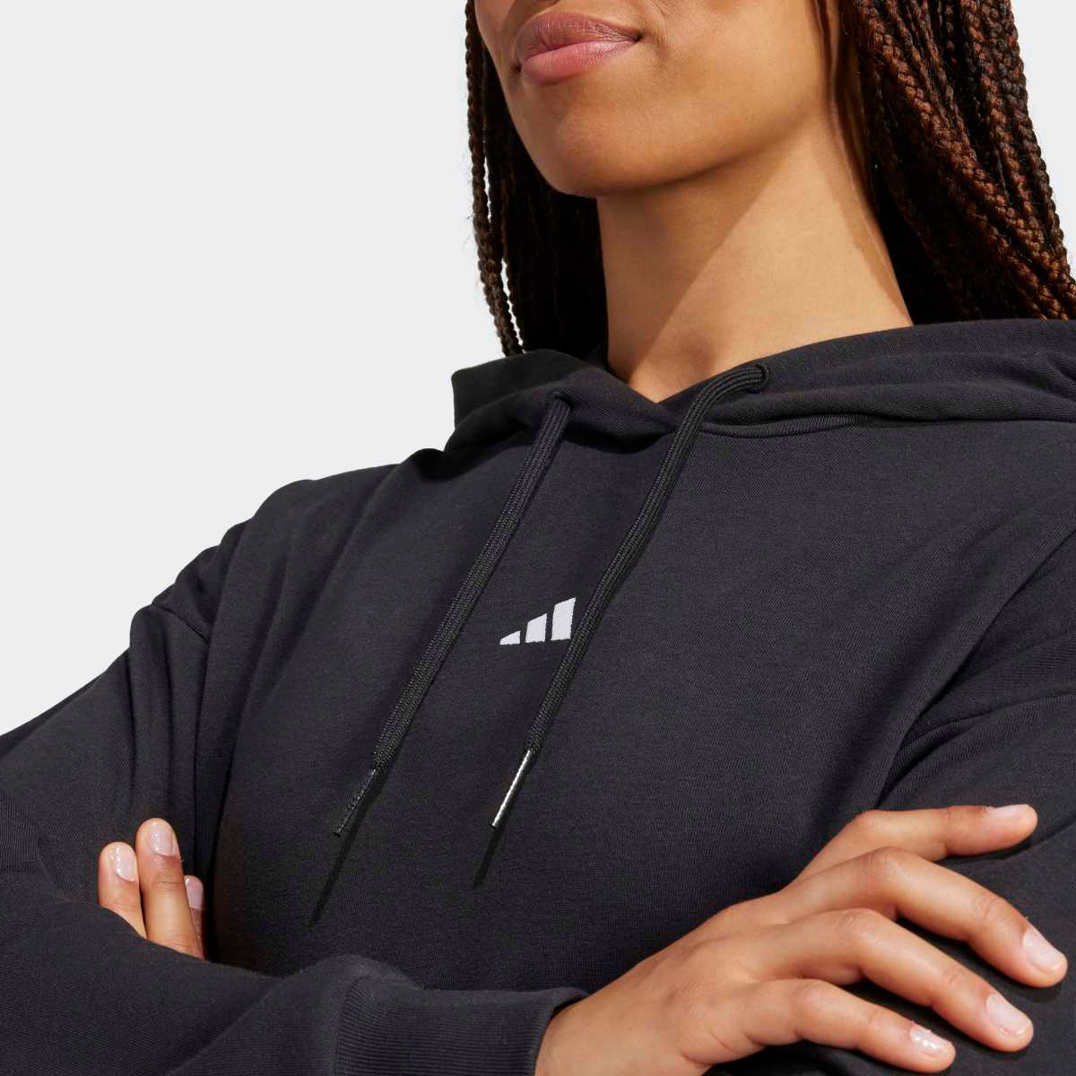 Sweatshirt de Mulher Essentials Small Logo French Terry Preto-3