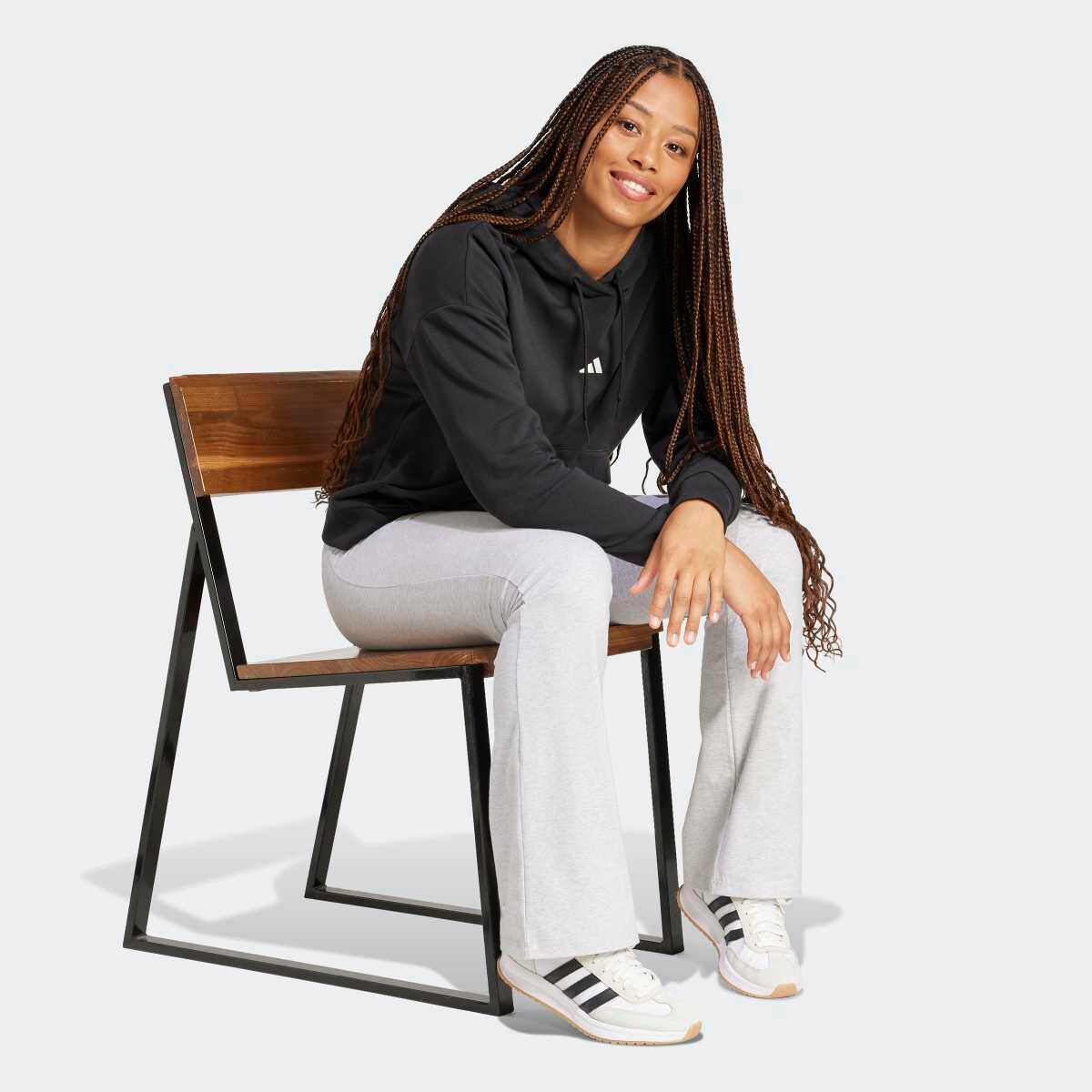 Sweatshirt de Mulher Essentials Small Logo French Terry Preto-5