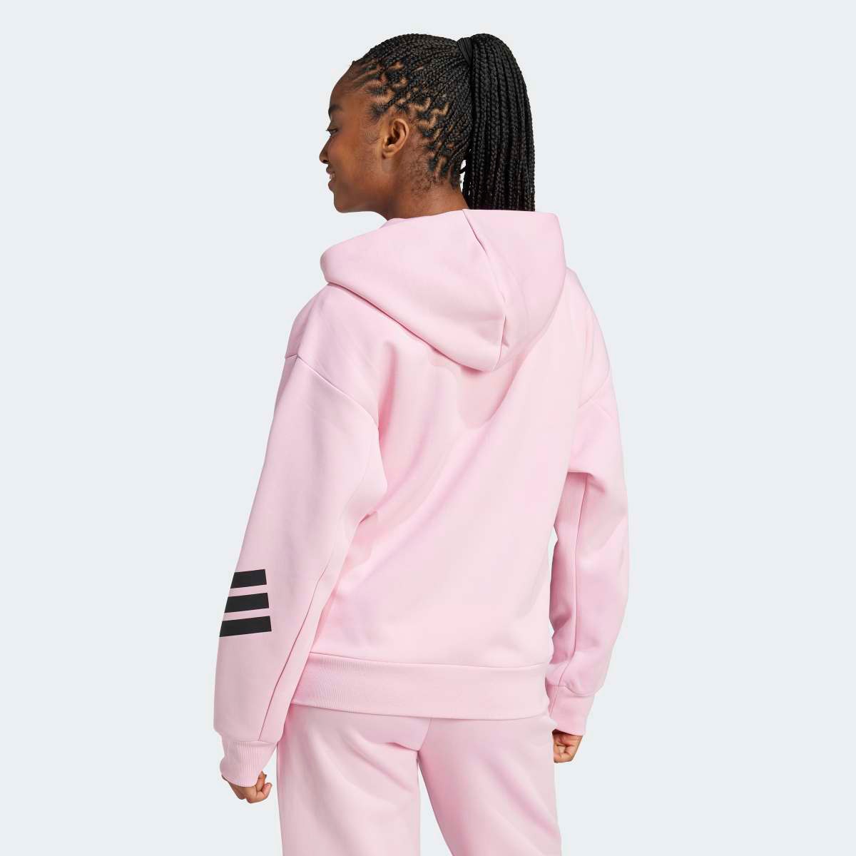 Sweatshirt de Mulher Future Icons 3 Faixas Rosa-2