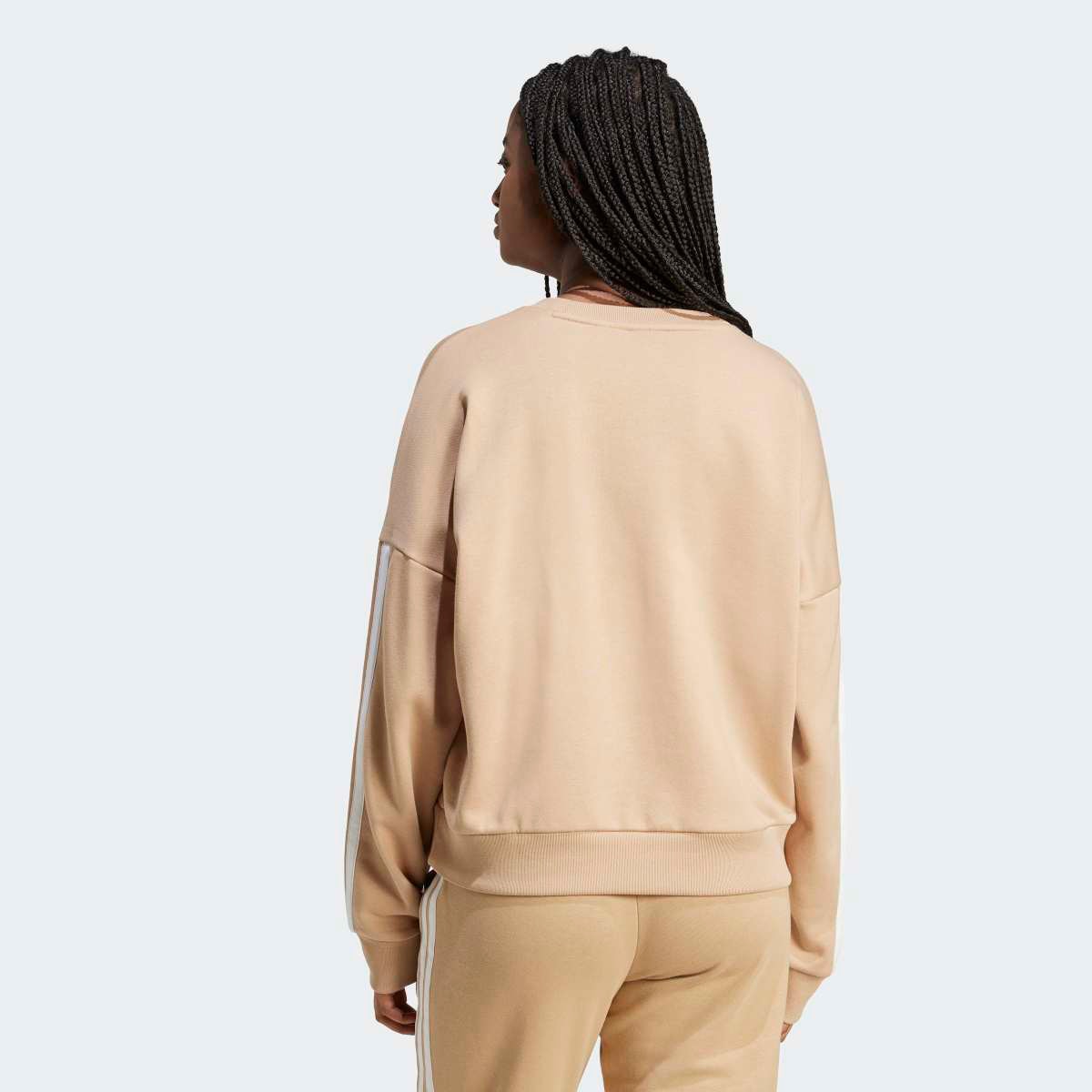 Sweatshirt Essentials French Terry 3 faixas Castanho-2