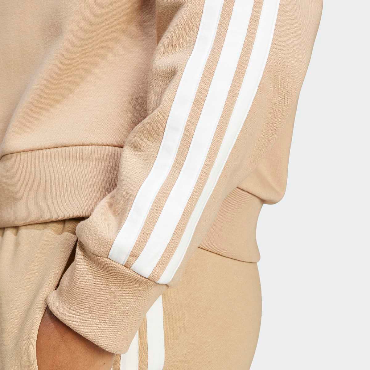 Sweatshirt Essentials French Terry 3 faixas Castanho-5