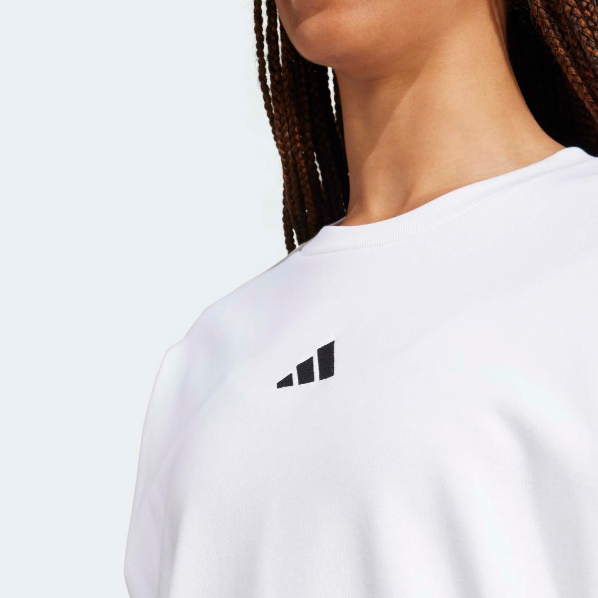 Sweatshirt Essentials French Terry 3 faixas Branco-4