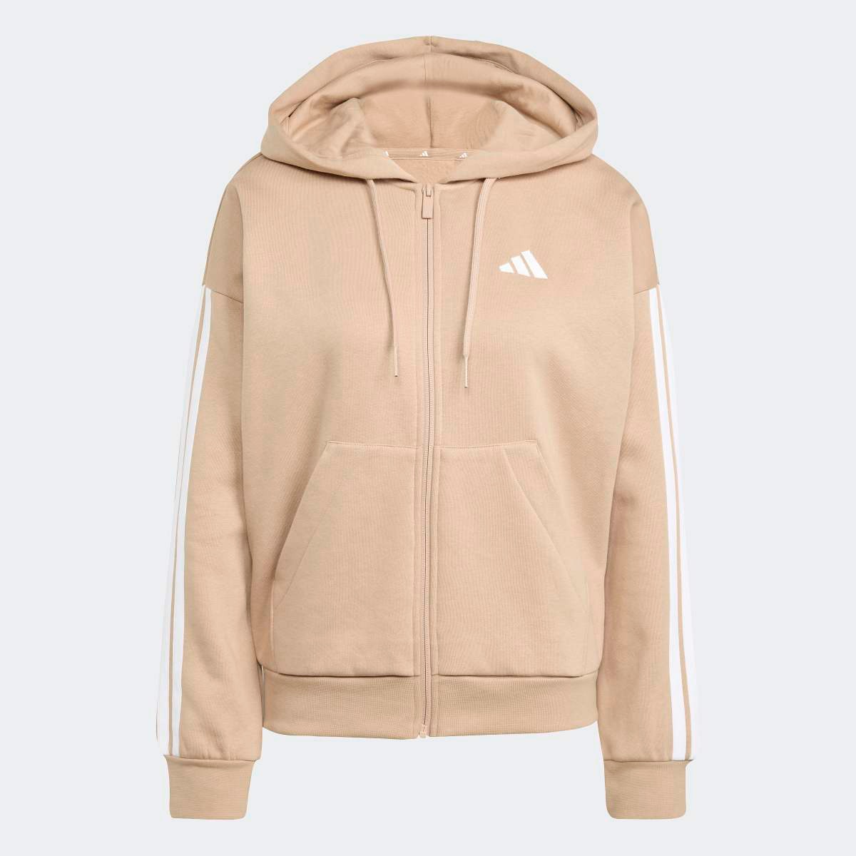 Sweatshirt de Mulher Essentials Fleece 3 Faixas Castanho-6