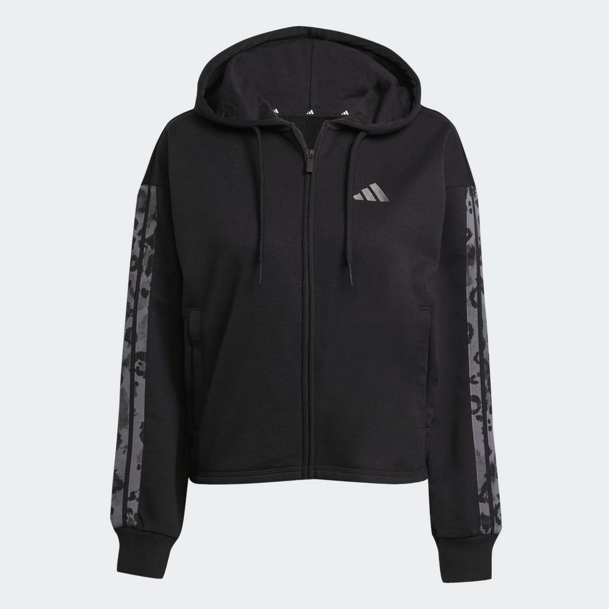 Sweatshirt de Mulher Animal Print 3 Faixas Preto-6