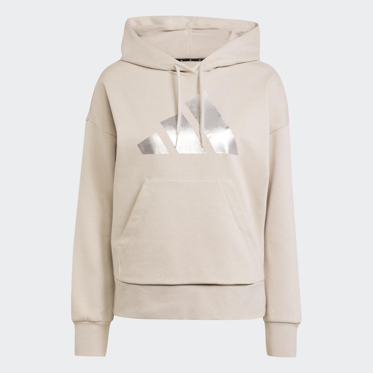 Sweatshirt de Mulher Holiday Metallic Graphic Bege-6