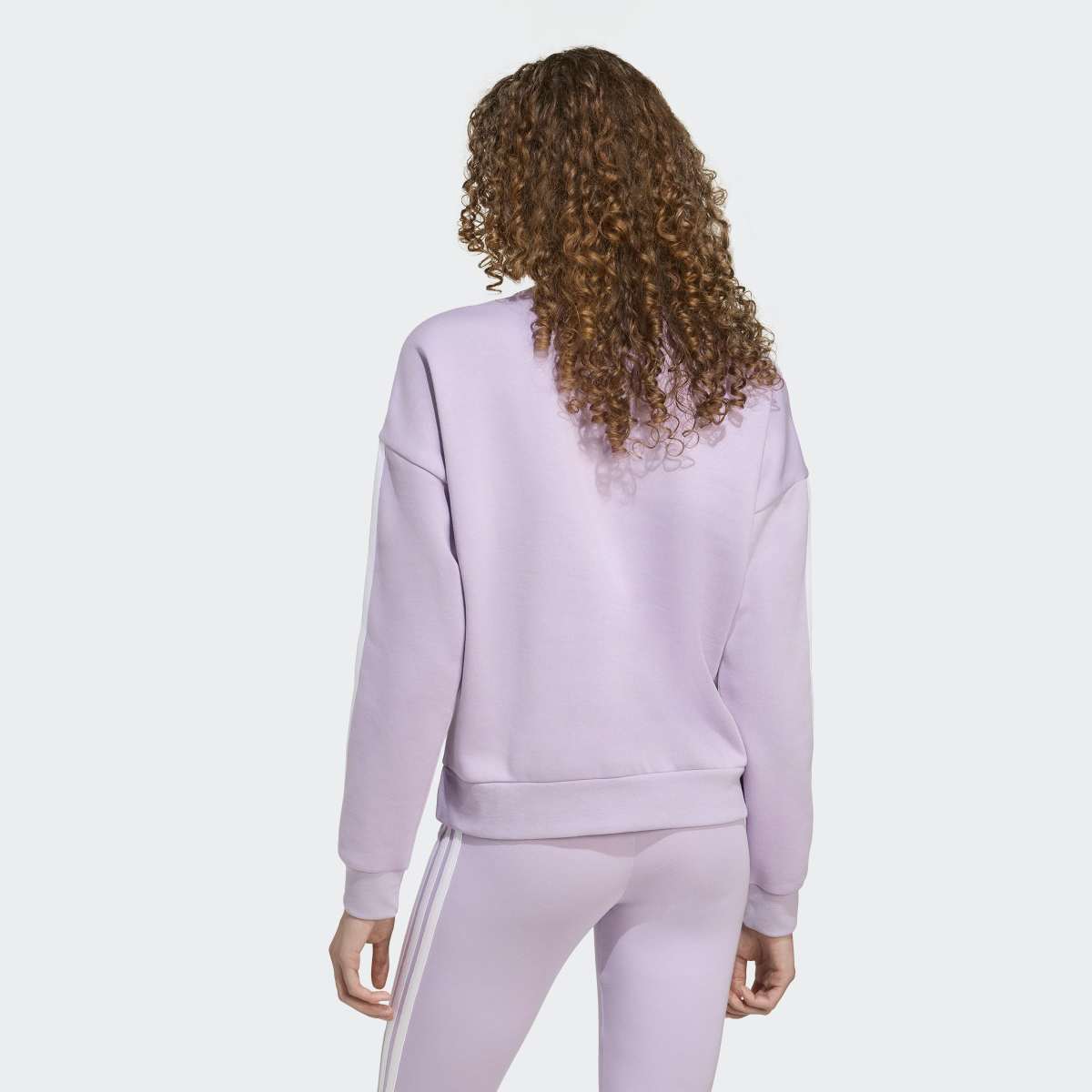 Sweatshirt de Mulher Essentials Fleece 3 Faixas Violeta-2