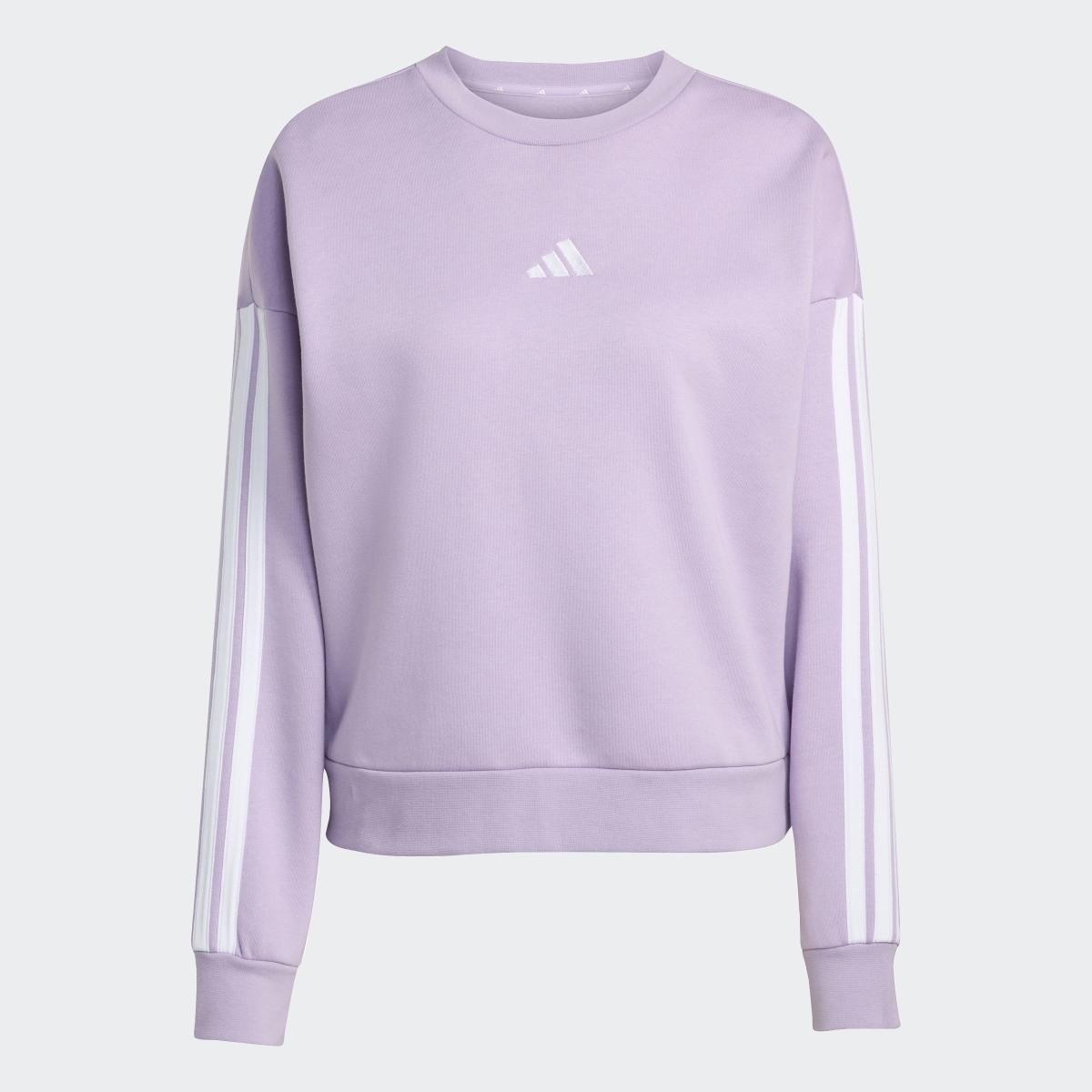 Sweatshirt de Mulher Essentials Fleece 3 Faixas Violeta-6