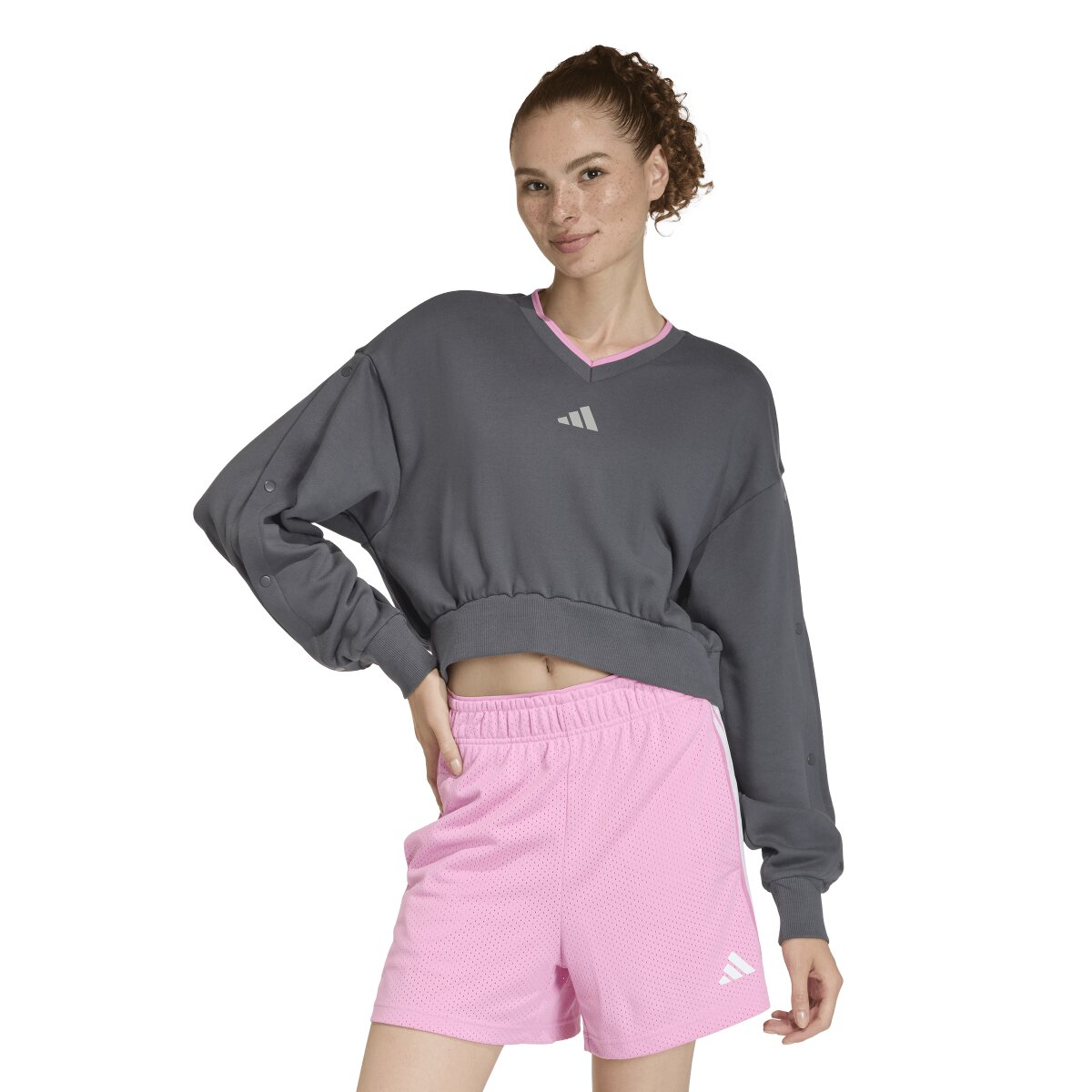 Sweatshirt de Mulher Stadium Cinzento-1