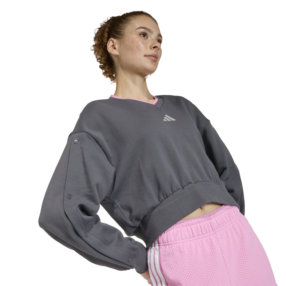Sweatshirt de Mulher Stadium Cinzento-5
