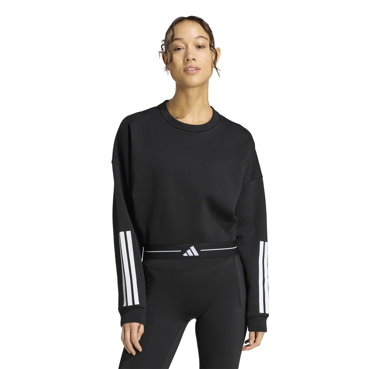 Sweatshirt de Mulher Workout Essentials Plus Preto-1