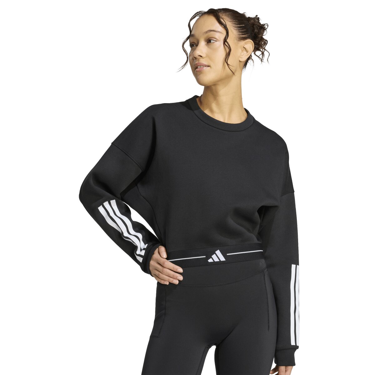 Sweatshirt de Mulher Workout Essentials Plus Preto-5