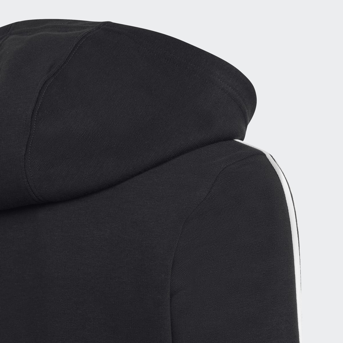 Sweatshirt de Criança Essentials Fleece 3 Faixas Preto / Branco-5