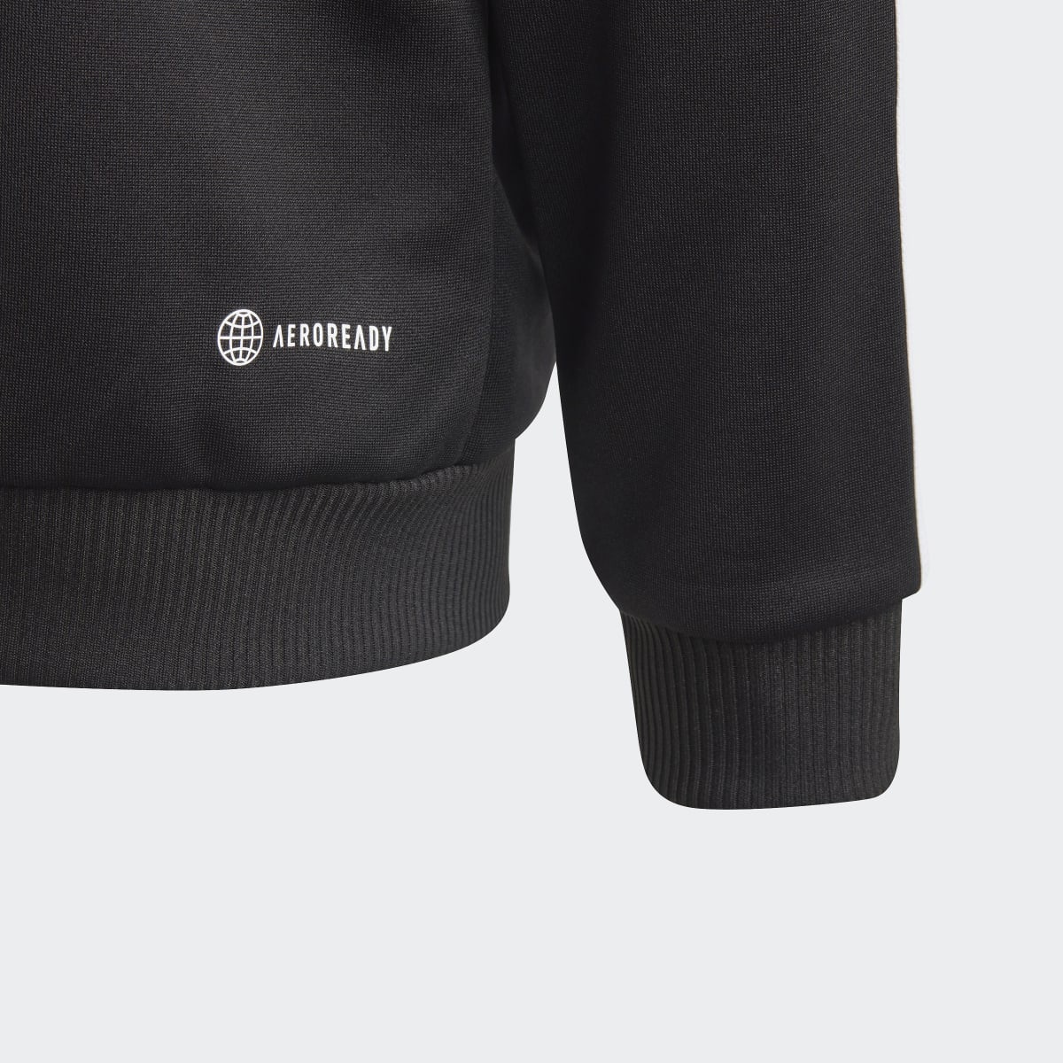 Casaco de Criança Train Essentials AEROREADY Regular-Fit 3 Faixas Preto / Branco-5