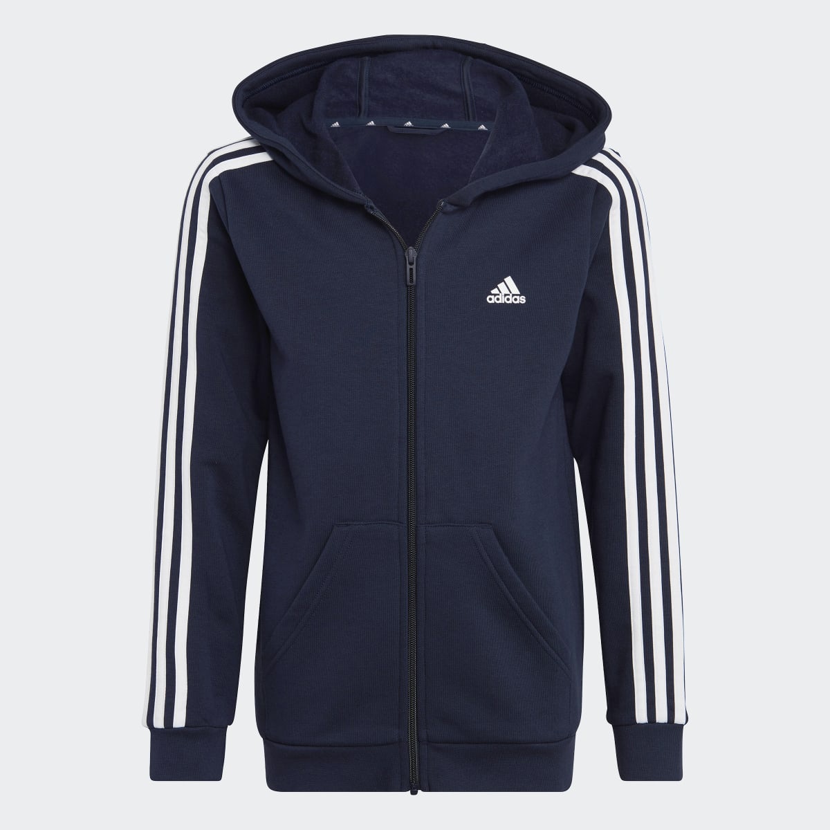 Casaco de Criança Essentials Fleece 3 Faixas Azul-marinho / Branco-1