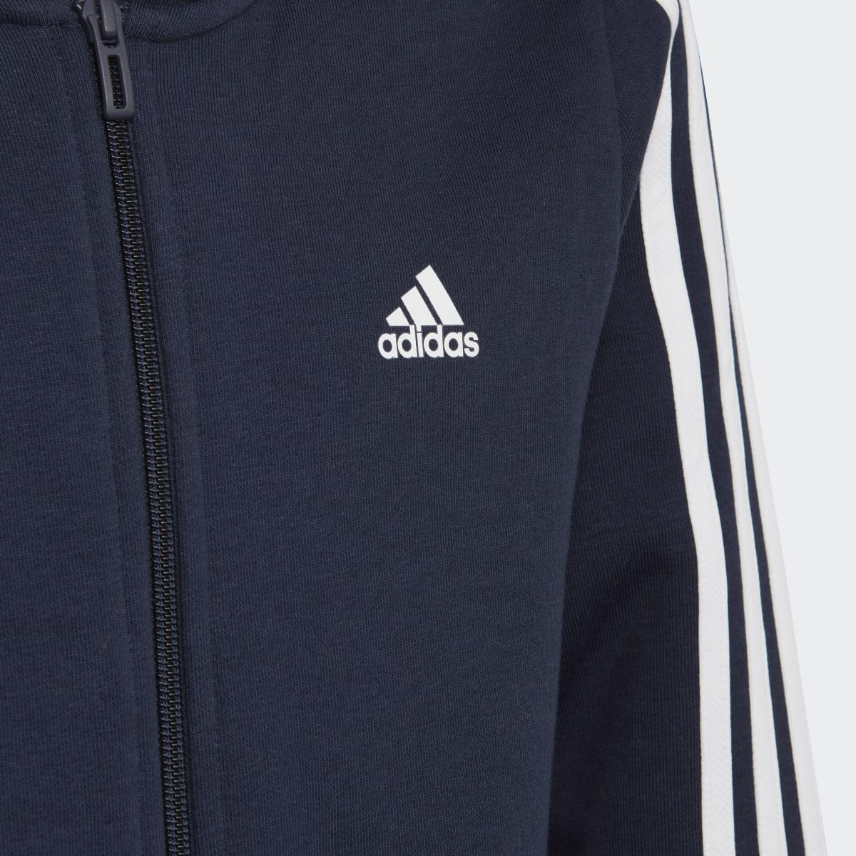 Casaco de Criança Essentials Fleece 3 Faixas Azul-marinho / Branco-5