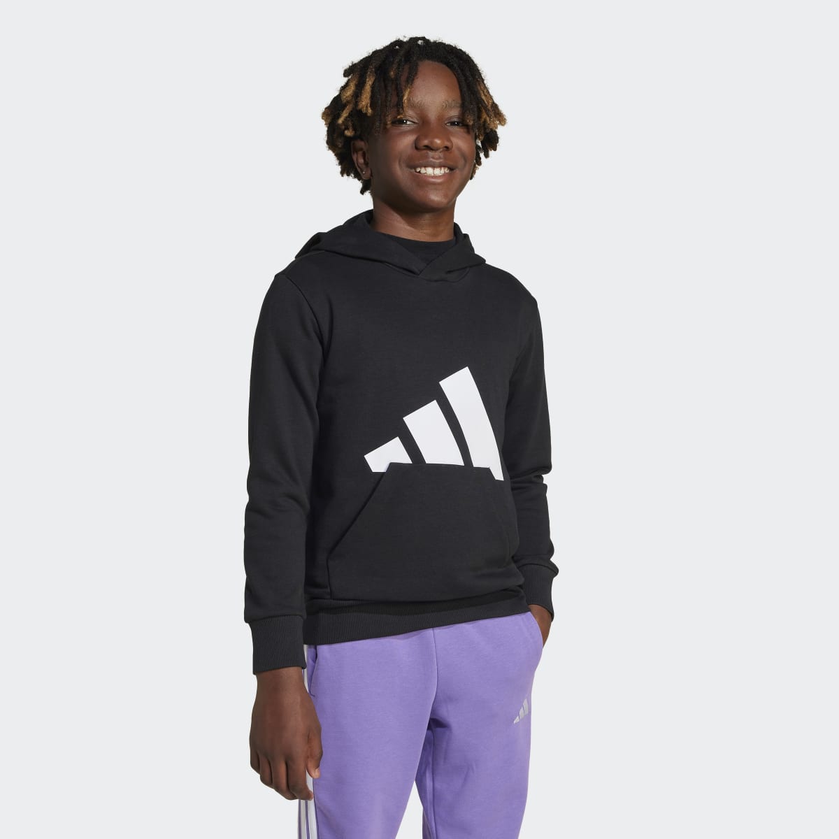 Sweatshirt de Criança com Capuz Essentials Preto-1
