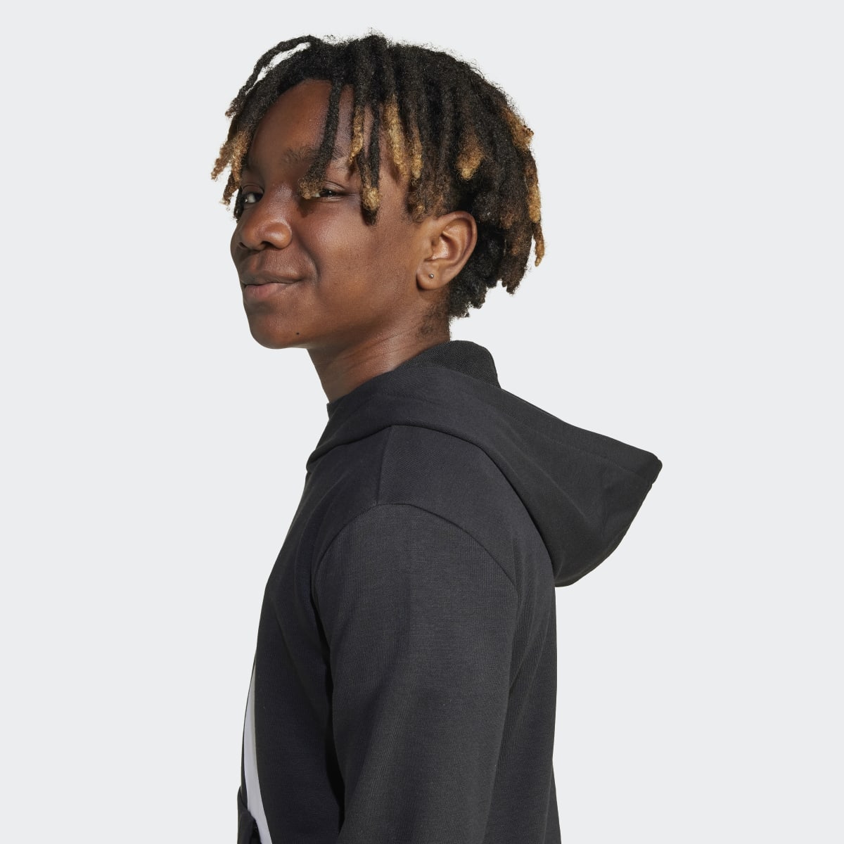Sweatshirt de Criança com Capuz Essentials Preto-3