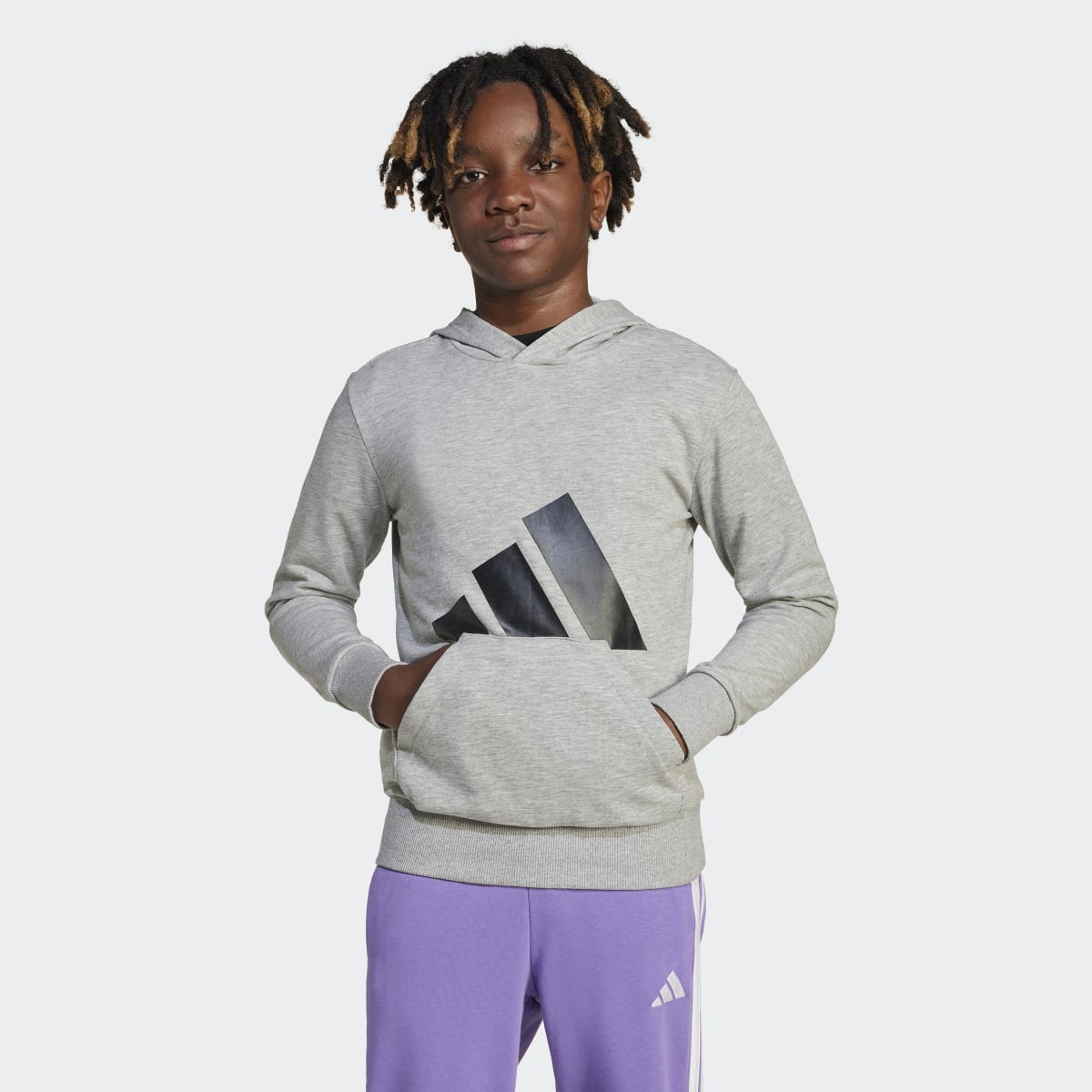 Sweatshirt de Criança com Capuz Essentials Cinzento-1