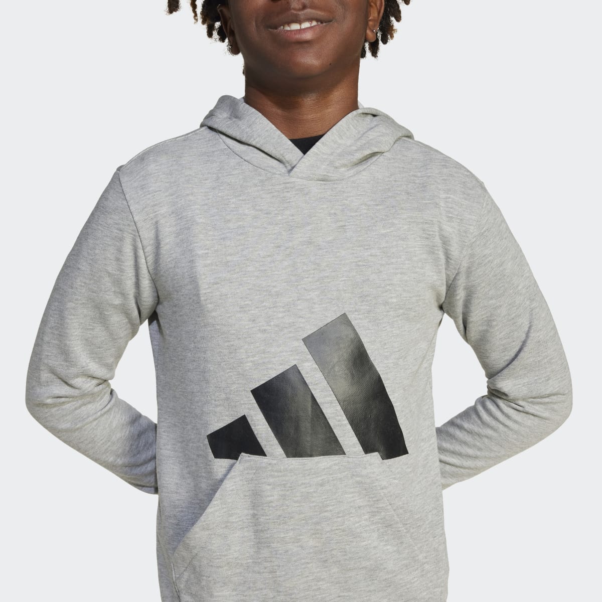 Sweatshirt de Criança com Capuz Essentials Cinzento-3