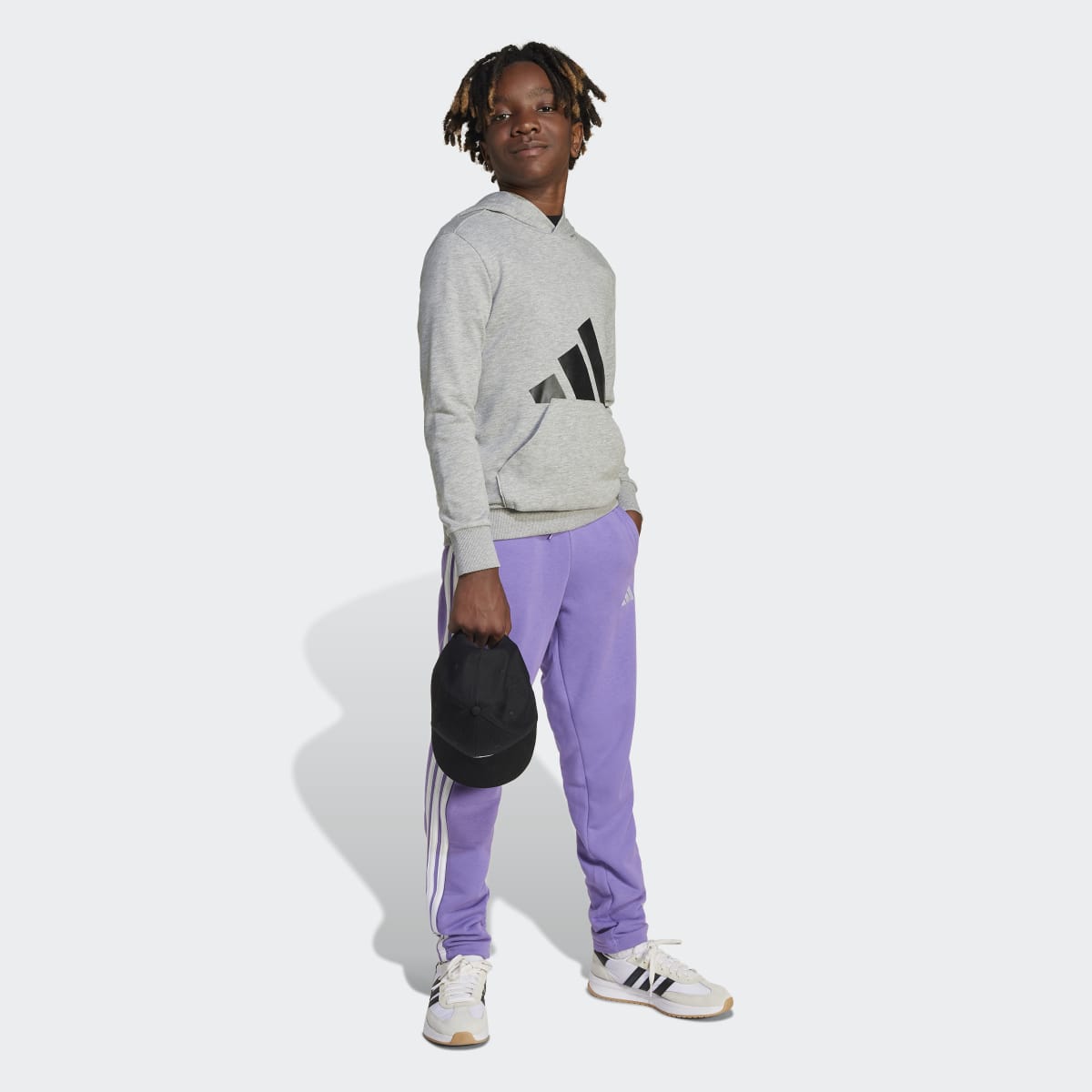 Sweatshirt de Criança com Capuz Essentials Cinzento-4