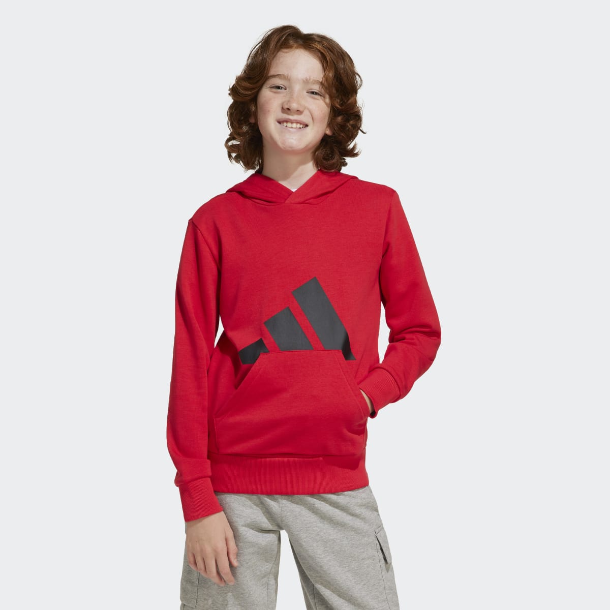 Sweatshirt de Criança com Capuz Essentials Vermelho-1