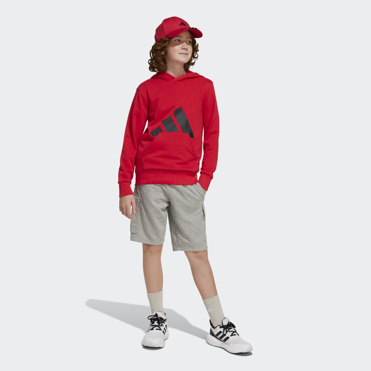 Sweatshirt de Criança com Capuz Essentials Vermelho-4